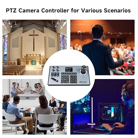 iuZee PTZ Camera Controller 4D Joystick PoE IP PTZ Keyboard - Image 9