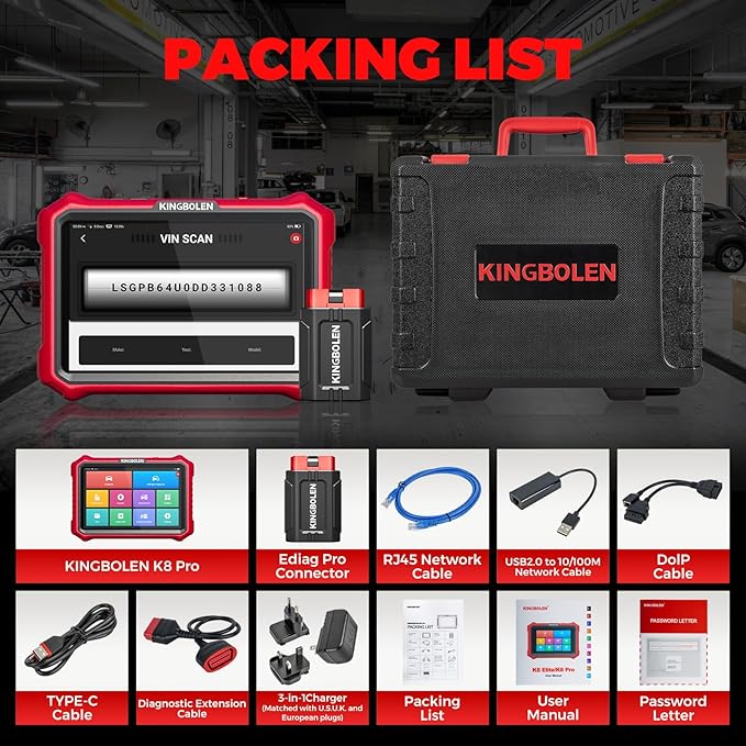 KINGBOLEN K8 Pro OBD2 Scanner Bluetooth 2026 Bidirectional Scan Tool - Image 9