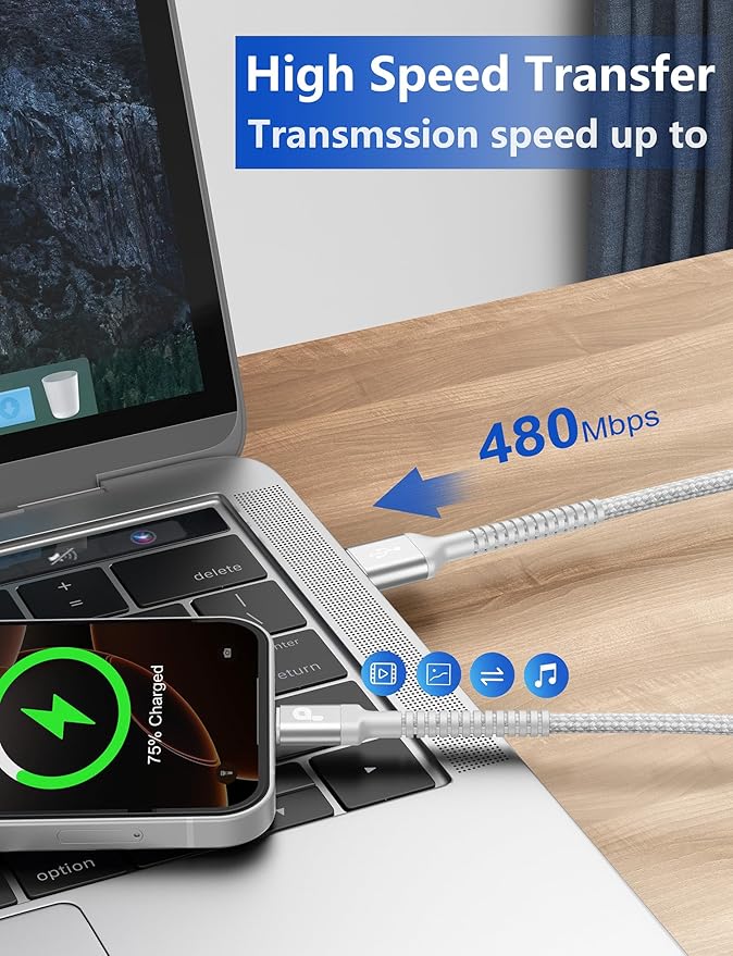 USB A to USB C Cable Fast Charging, USB to USB C Charger Cable Upgraded Extra - Image 4