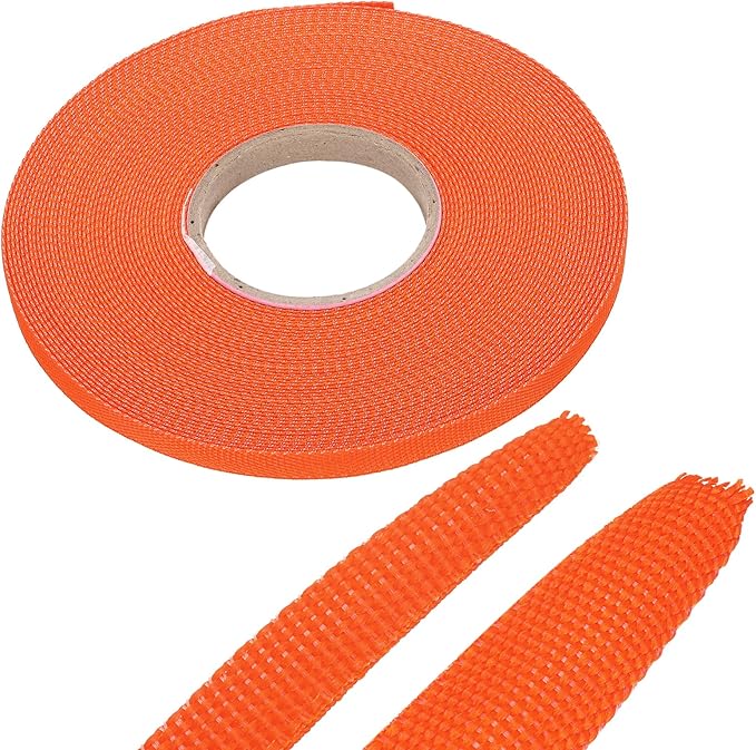 MECCANIXITY Braided Cable Sleeves Heat Shrinkable Fabric Sleeving, 1/4" 60ft by MECCANIXITY