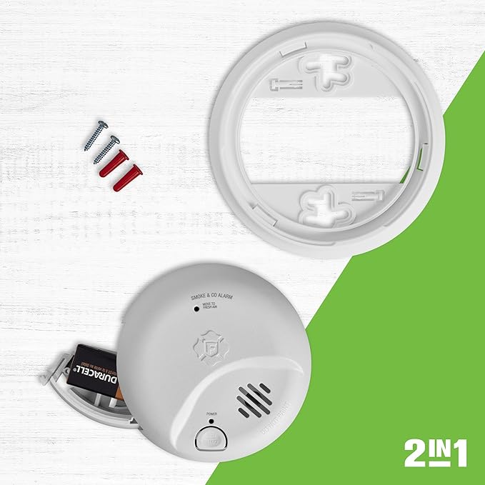 First Alert Combination Smoke & Carbon Monoxide Alarm, Battery Operated Detector - Image 3