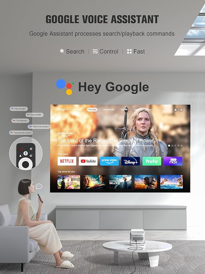 【Official Licensed Google TV】4K Smart Projector - Image 3