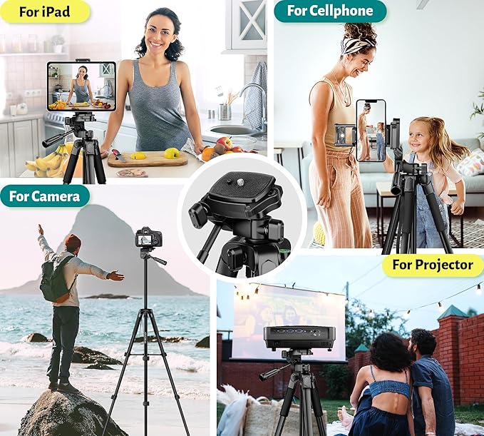 JOILCAN Phone Tripod, Professional Aluminum Travel Tripods - Image 2