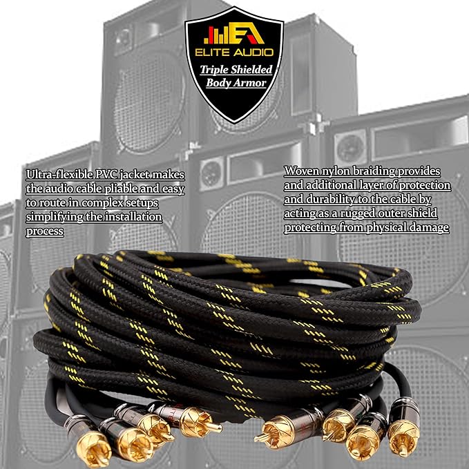 Elite Audio Pro Series 1.5 ft. 100% OFC Copper RCA Cable Y-Adapter - Image 5