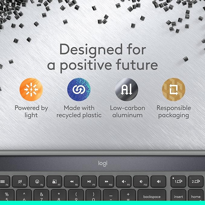 Logitech Signature Slim Solar+ Wireless Bluetooth Keyboard K980, Solar and - Image 6