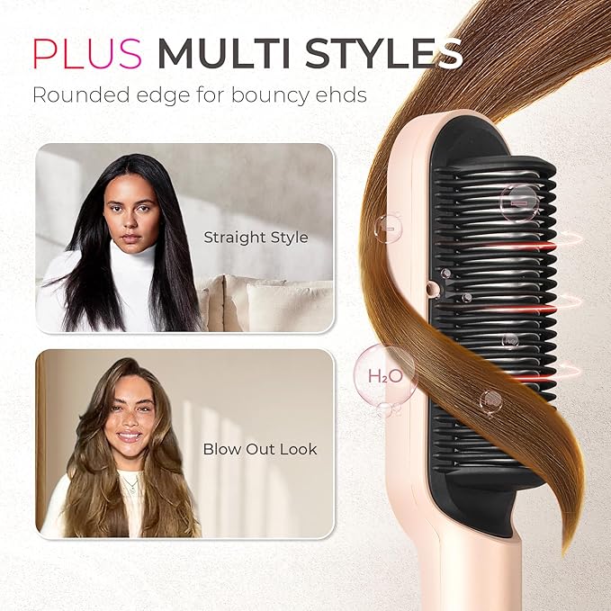 TYMO Ring Plus Ionic Hair Straightener Brush - Image 5