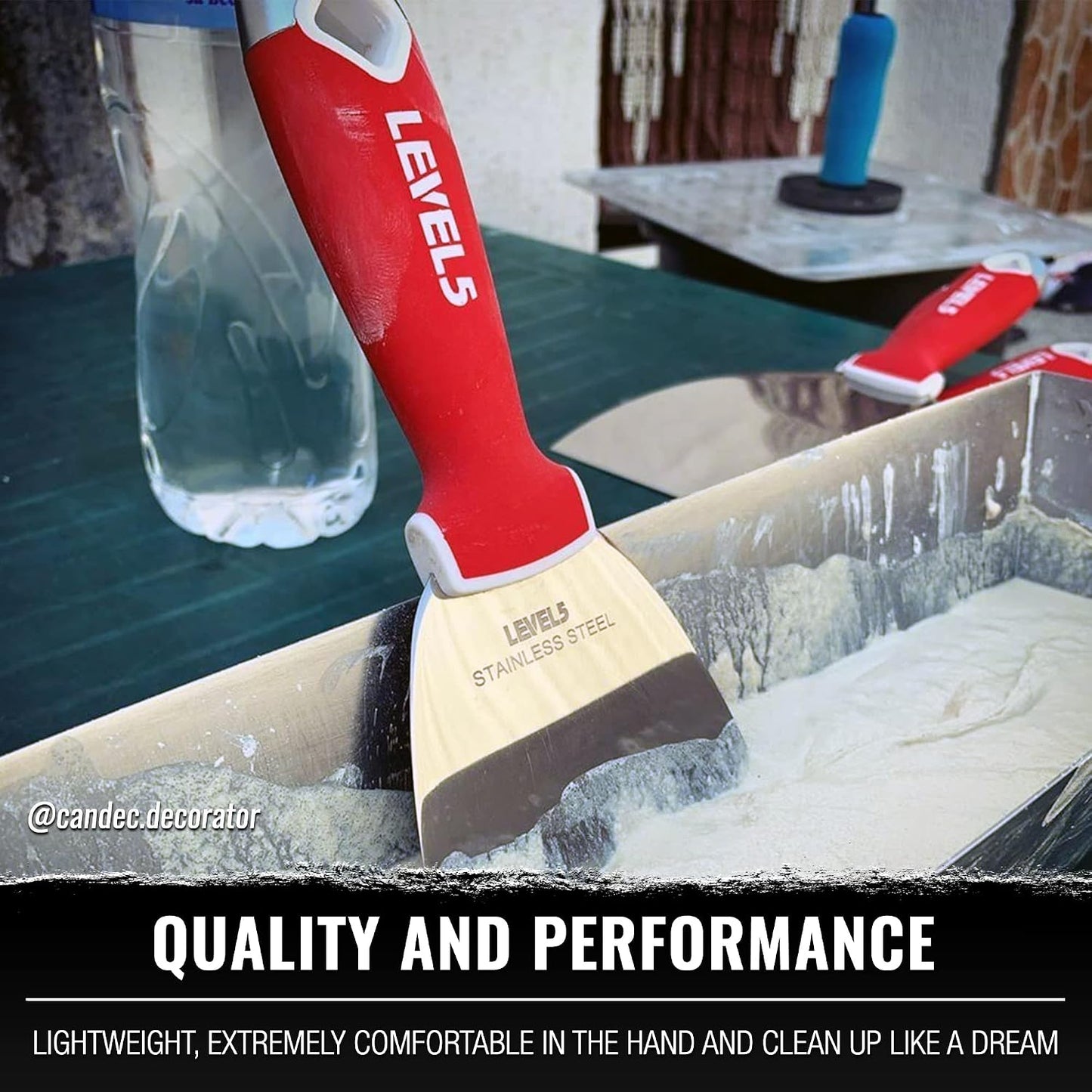 LEVEL5 Stainless Steel Joint Knife 3-Pack w/Soft Grip Handles | 5-620