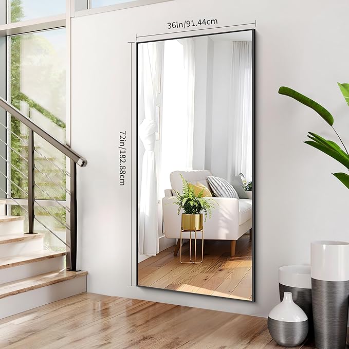 36x72inch Bathroom Mirror, Large Rectangular Wall Mirrors - Image 4