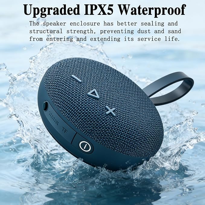FIVERICH Magnetic Portable Bluetooth Speakers, IPX5 Shower Speaker Bluetooth - Image 2