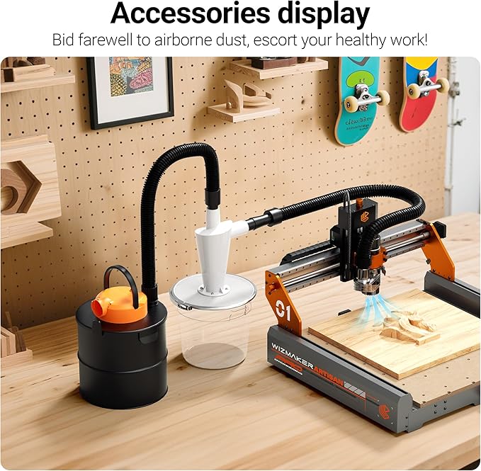 Supports 300W Spindle/500W Spindle Motor CNC Machines CNC Vacuum Cleaner - Image 2