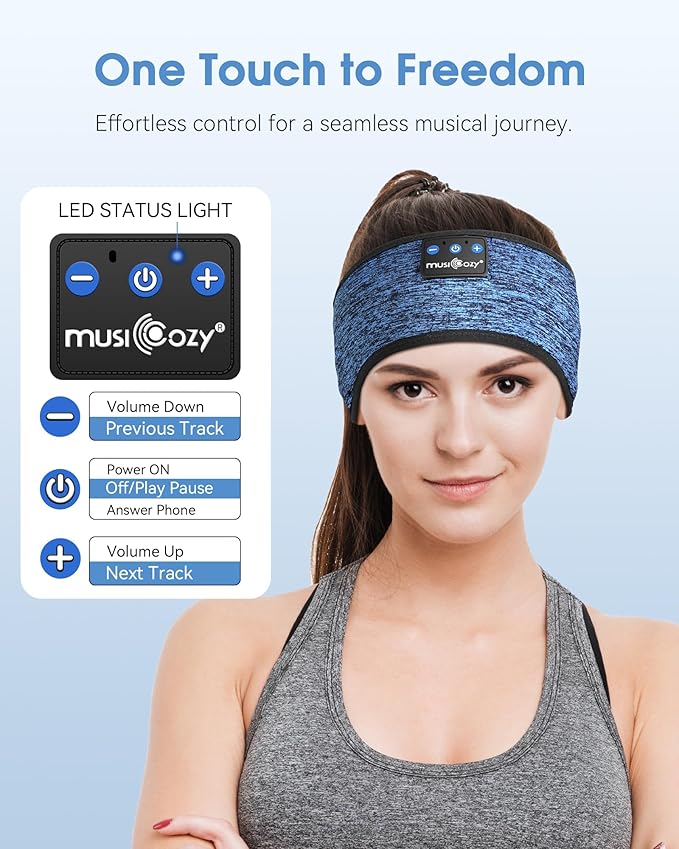 MUSICOZY Bluetooth 5.4 Headband Headphones - Image 5
