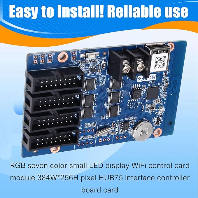 MARALANG HD-WF4 RGB Seven Color Small LED Display WiFi Control Card Module - Image 2