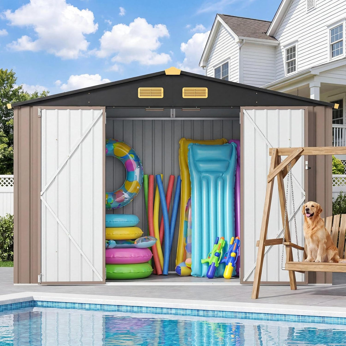 ironck storage shed, 9.7 x 7.7 ft tool, main product view