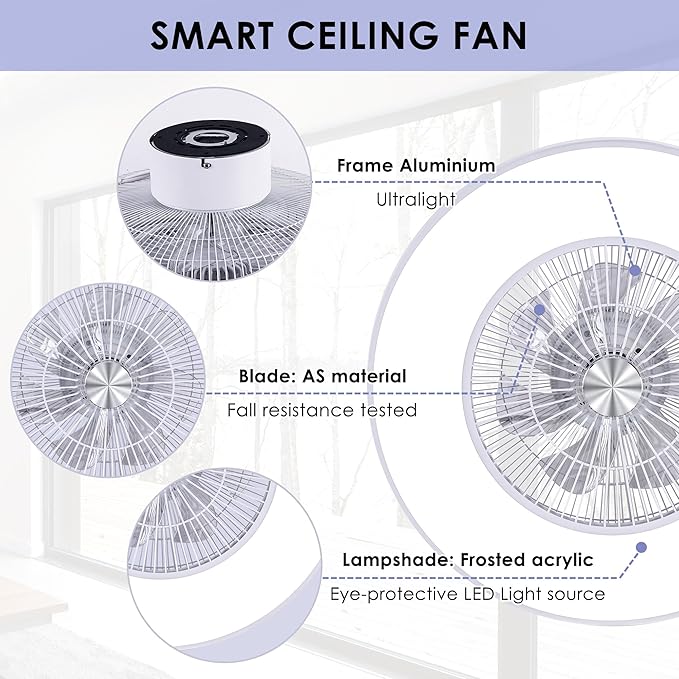 HUMHOLD 24" Bladeless Ceiling Fans - Image 6