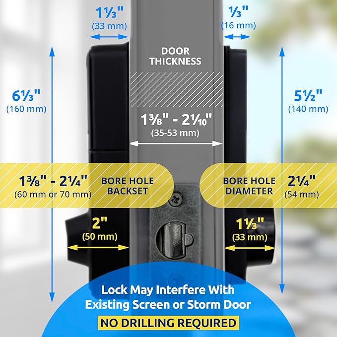 LOCKSTAR® Smart Door Lock • Keyless Entry Deadbolt Door Lock • Multiple Entry - Image 7