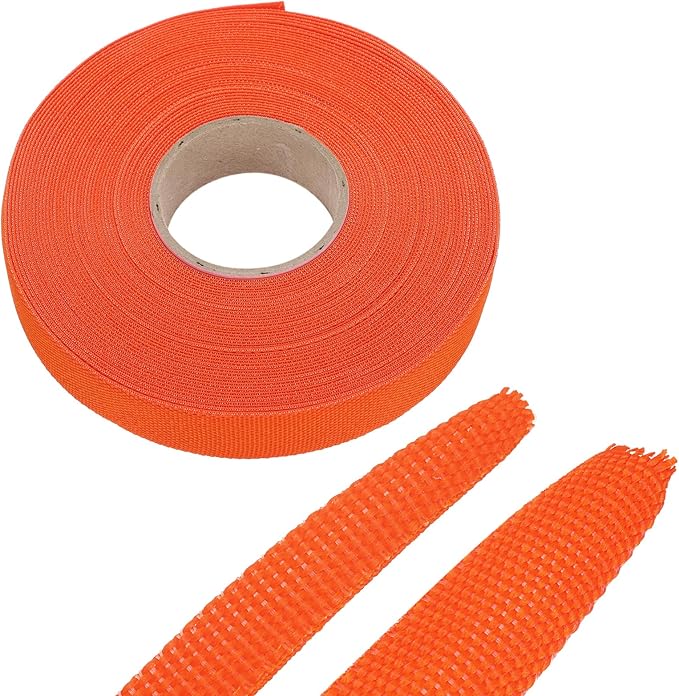 MECCANIXITY Braided Cable Sleeves Heat Shrinkable Fabric Sleeving, 5/8" 60ft by MECCANIXITY