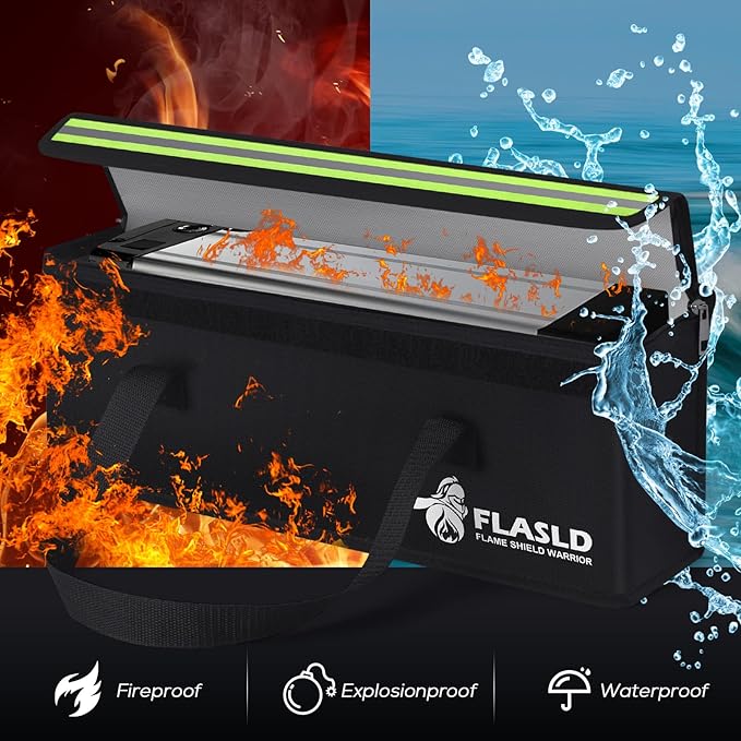 FLASLD 2-Pack Lipo Fireproof Bag Ebike Accessories Battery Charging Case Charge - Image 2