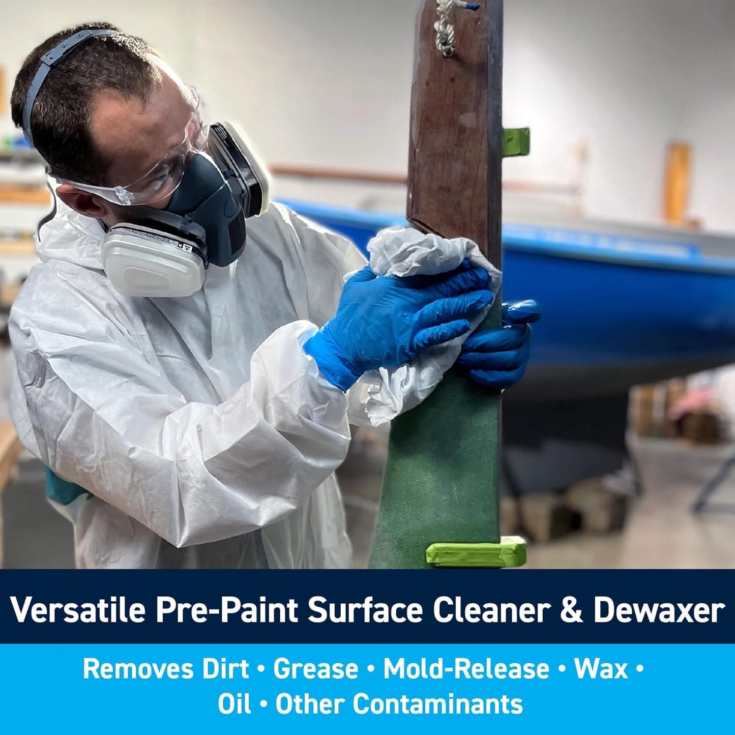 TotalBoat Dewaxer and Surface Prep for Marine Paint & Varnish - Gallon | Paint Prep Solvent Removes Dirt, Wax, and Grime before applying Marine Paint & Varnish; Cleans Painting Equipment & Tools