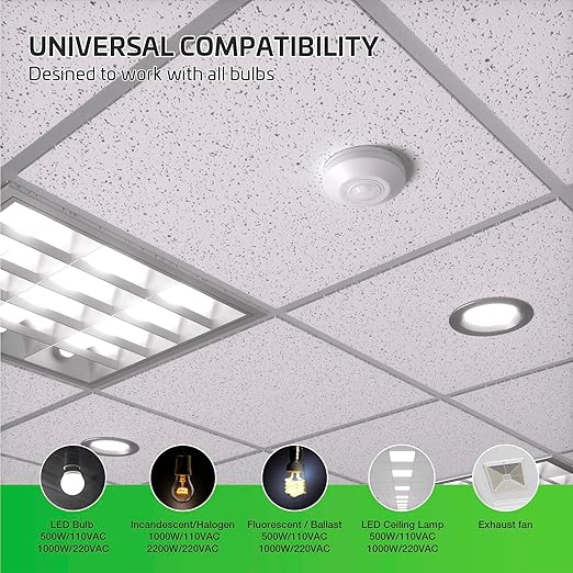RAYZEEK Ceiling Sensor Light Switch, 360 Degree Occupancy Sensor, 120V - Image 4