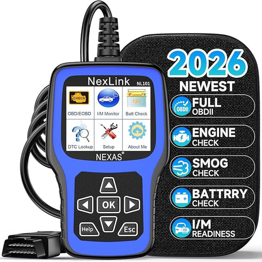 NEXAS NL101 OBD2 Scanner with Battery Tester by NEXAS