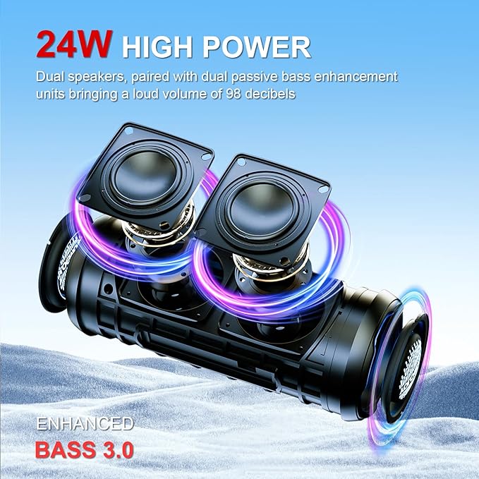 YOLOEMOT Bluetooth Speakers Wireless Loud Stereo Sound, Powerful Deep Bass - Image 2