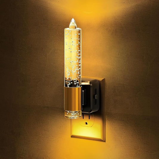 L LOHAS LED Night Light, Amber Candle Night Lights Plug into Wall, 0-100 LM by LLOHASLED