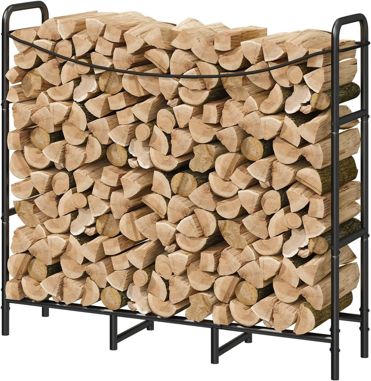 4ft firewood rack outdoor, adjustable log stand for, main product view