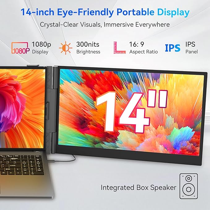 Blackview DCM6 Triple Laptop Screen Extender, Two Cable USB C Travel - Image 3
