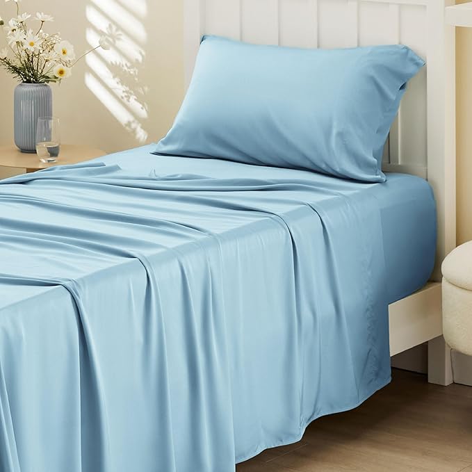 Bedsure Cooling Sheets Twin XL, Rayon Derived from Bamboo, Breathable & Soft by BEDSURE