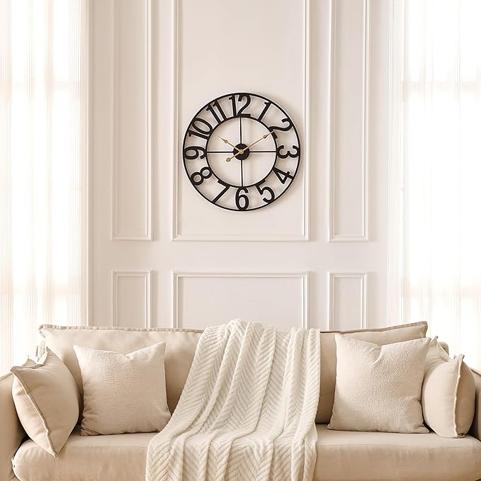 Alarmore Wall Clocks for Living Room Decor, Silent Wall Clock Battery Operated - Image 3
