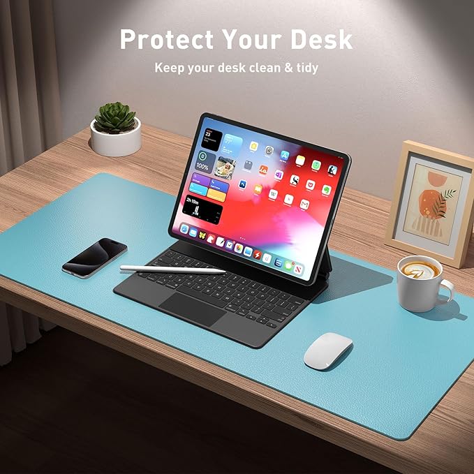 Aothia Large PU Leather Desk Pad Protector – Non-Slip Mouse Pad & Writing Mat - Image 4