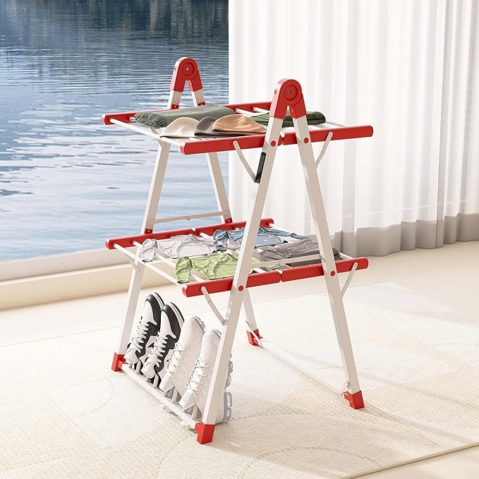 SHARNDY Electric Heated Clothes Drying Rack, Foldable Heated Garment Dryer - Image 2