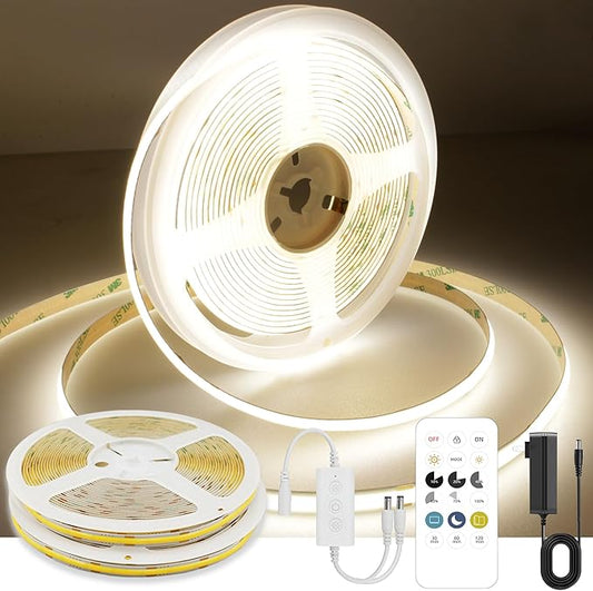 AXMOTUT 32.8ft COB LED Strip Light White, High Bright LED Strips by AXMOTUT