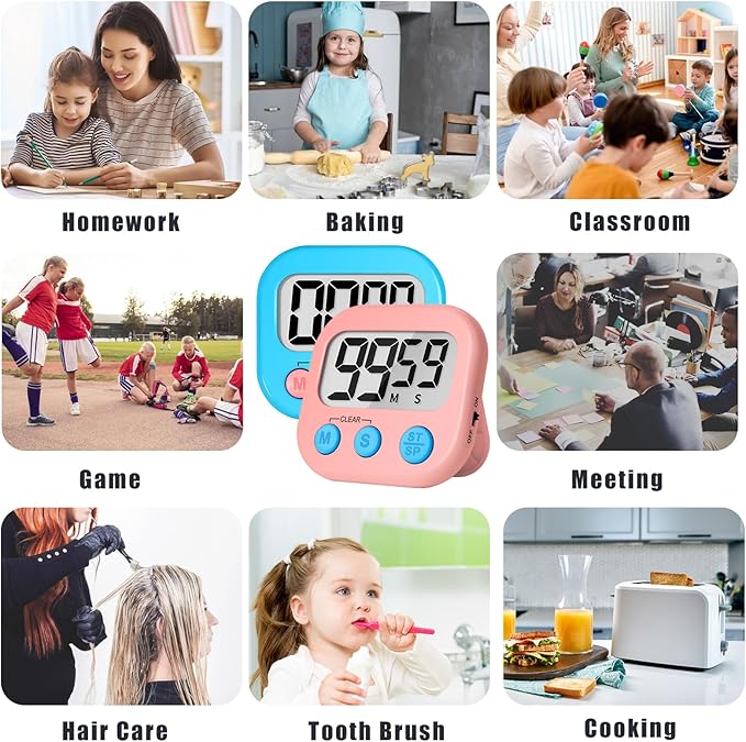 ZILLEEN Classroom Timer for Kids Teachers 2 Pack Digital Timers - Image 6