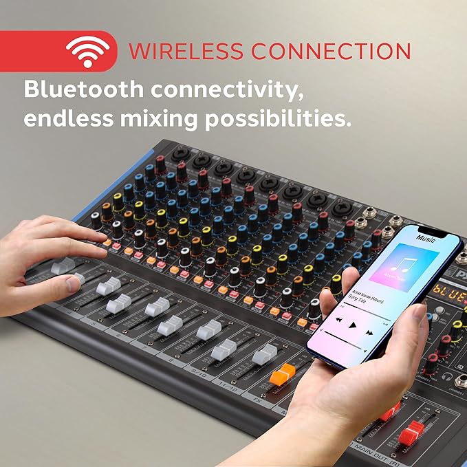 PYLE 12-Channel Bluetooth Studio Audio Mixer - Image 6