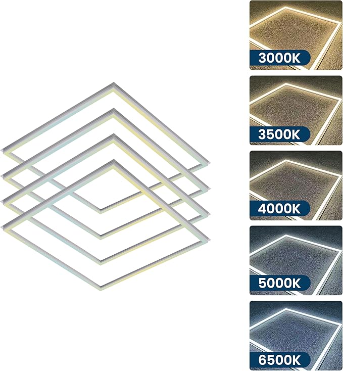 Nothing BUT LEDs 2x2 FT Edge-Lit Frame LED Flat Panel Lights, 5CCT Selectable - Image 2