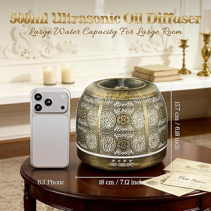 ARVIDSSON Essential Oil Diffuser, 500ml Aromatherapy Diffuser - Image 3