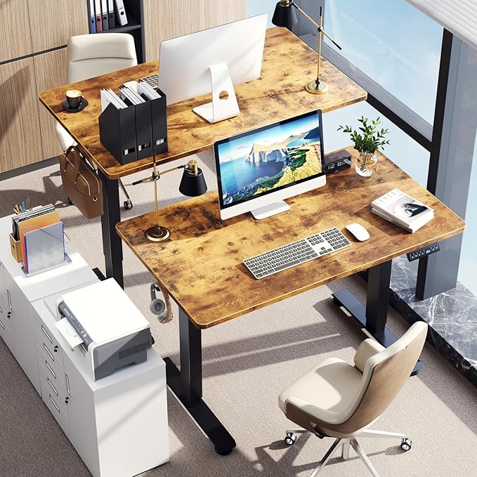 Veken 47.2" Standing Desk, Adjustable Height Office Desk - Image 2