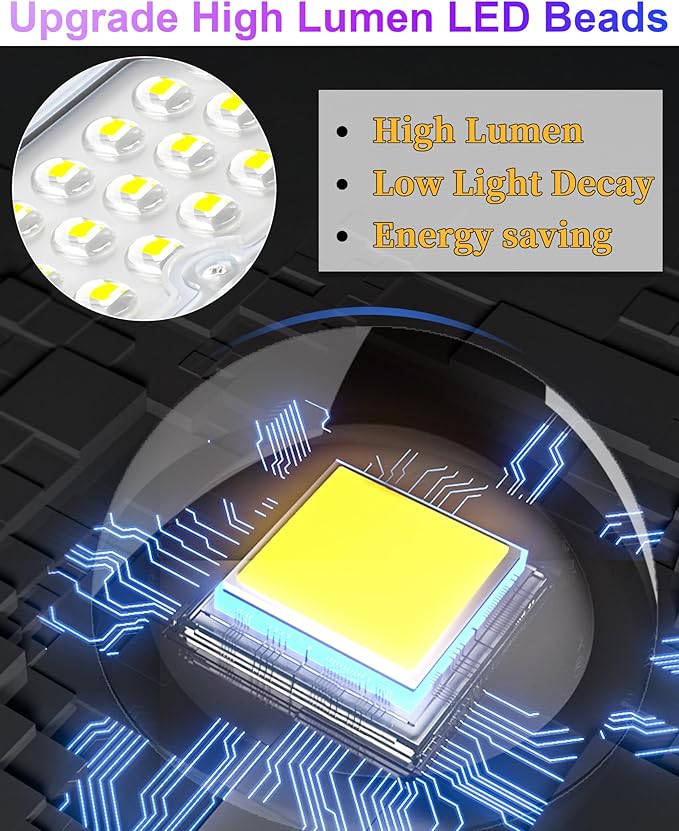 JAYNLT Y-8000W Solar Street Lights Outdoor, 6500K 600000LM High Power Parking - Image 3