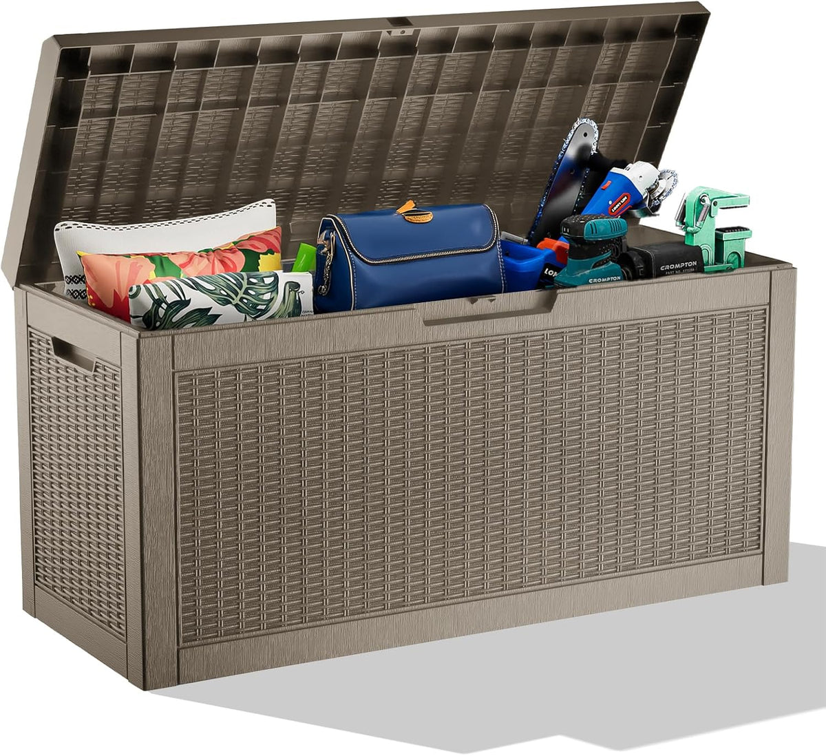 70gal outdoor storage box waterproof lockable deck box, main product view