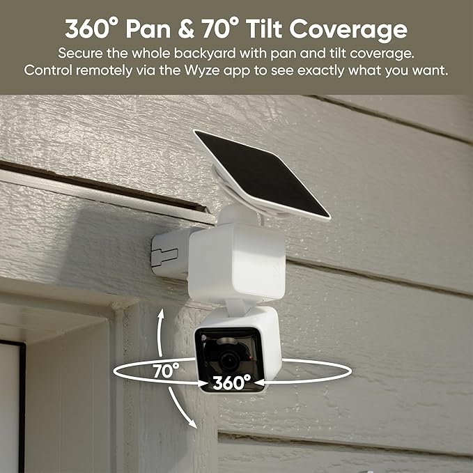 WYZE Solar Cam Pan, AI Security Cameras Wireless Outdoor, Battery Powered - Image 4