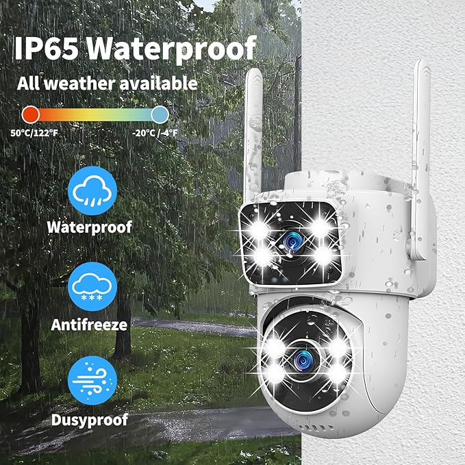 DZCCTVIPC Dual-Lens 2K Smart Indoor/Outdoor Security Camera, 5GHz Wi-Fi - Image 5