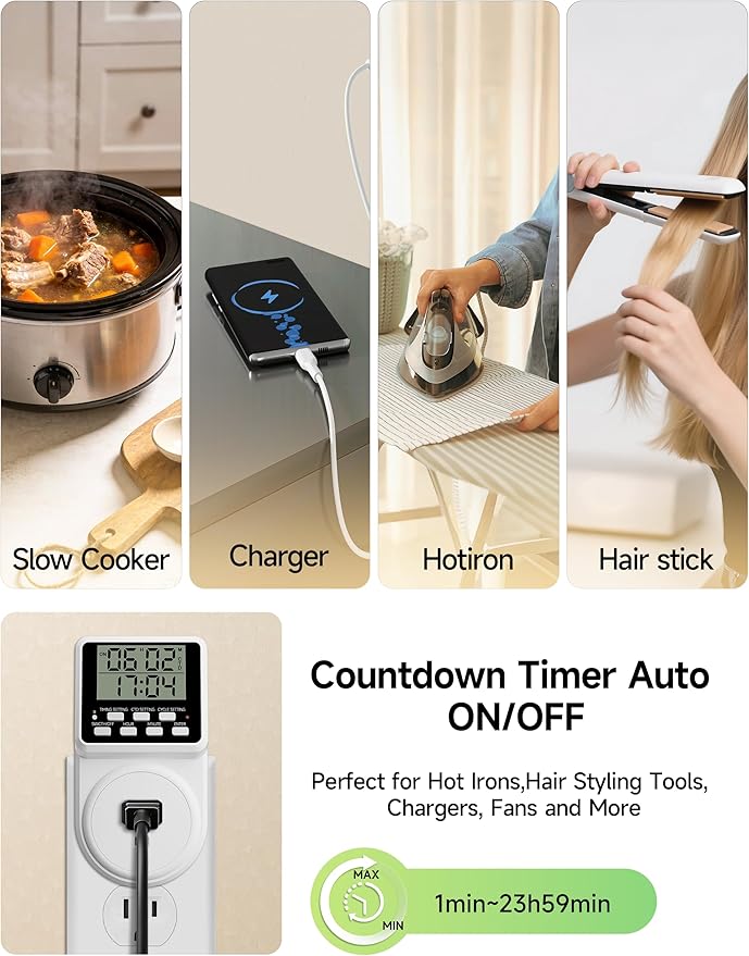 Techbee Digital Infinite Repeat Cycle Intermittent Timer Plug - Image 5