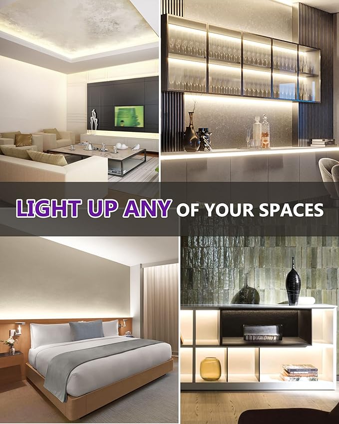 HitLights White COB LED Strip Lights 4000K, 12V Tape Light 16.4ft, 2640 LEDs - Image 7