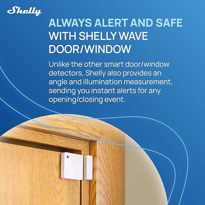 Shelly Wave Door/Window White, Z-Wave Long Range Operated Sensor, Home - Image 4
