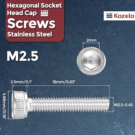 Kozelo 30pcs Socket Head Cap Screws - Image 2