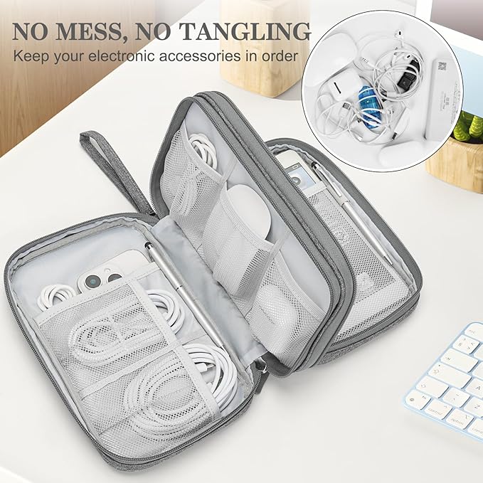 FYY Electronic Organizer, Large Travel Cable Organizer Bag Pouch Electronic - Image 5