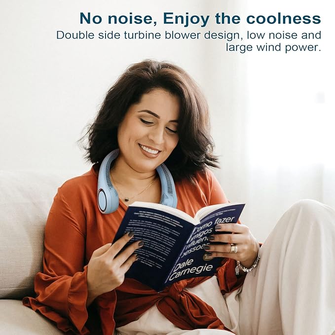 CIVPOWER Neck Fan: Portable Personal Neck Cooling Rechargeable Bladeless Fan - Image 6