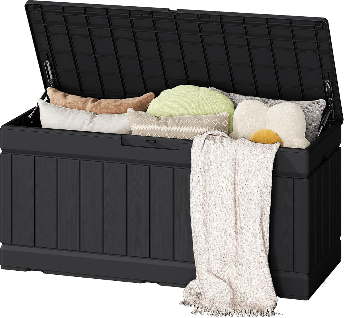flamaker outdoor storage box 80 gallon resin waterproof, main product view