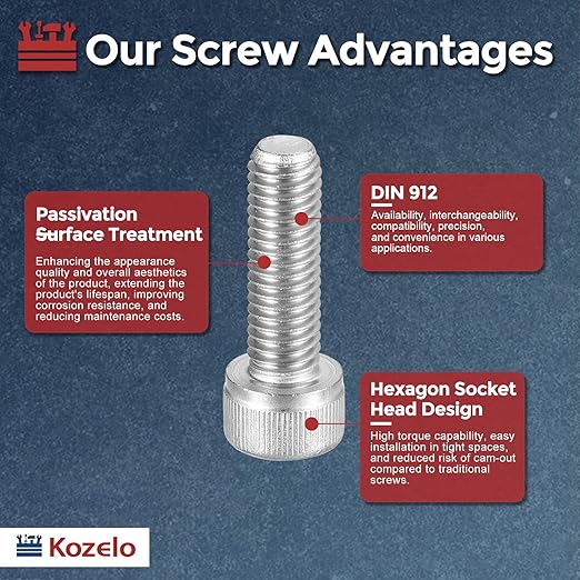 Kozelo 30pcs Socket Head Cap Screws - Image 3
